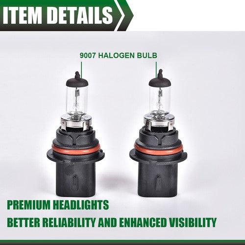 Solid Spare Black Headlights+Amber Corner Lights Fit For 97-03 Ford F150/99-02 Expedition