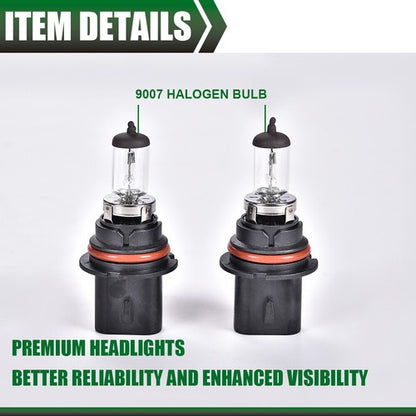 Solid Spare Black Headlights+Amber Corner Lights Fit For 97-03 Ford F150/99-02 Expedition