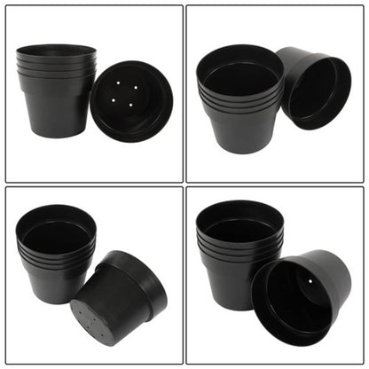 Solid Spare Heavy Duty 5 Gallon Planters Plastic Nursery Pots Flower Plant Pots 5 Pack