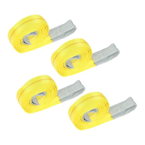 Solid Spare Lift Sling Straps 10' x 2" 14000 Pound Capacity 4-Pack Heavy Duty Lifting Slings