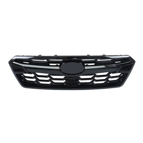 Solid Spare For Subaru Crosstrek 2018 2019 2020 Front Upper Grill Black with Chrome Molding