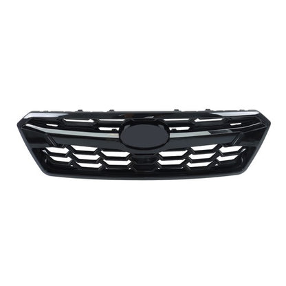 Solid Spare For Subaru Crosstrek 2018 2019 2020 Front Upper Grill Black with Chrome Molding