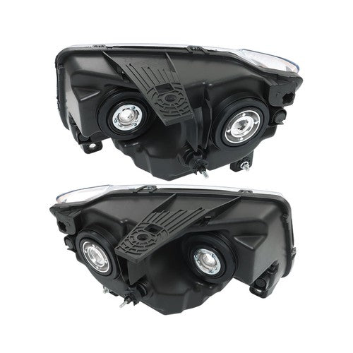 Solid Spare Pair Chrome For Jeep Grand Cherokee 11-13 Compass 11-17 Headlights Halogen Clear