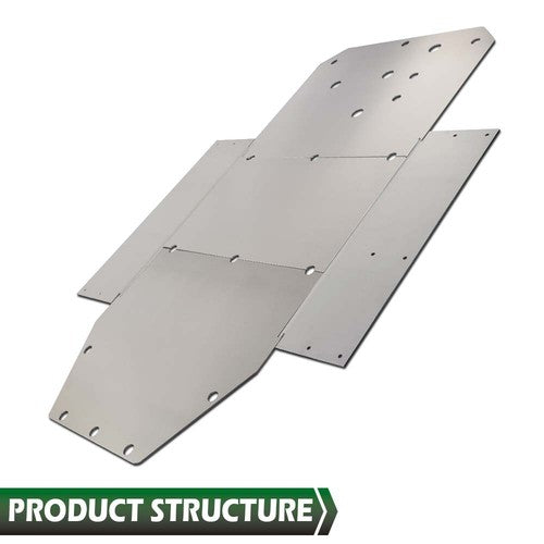 Solid Spare Fit For 2008-2014 Polaris RZR RZR-S 800 3/16" Aluminum Skid Plate Heavy Duty