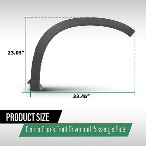 Solid Spare Fit For 19-21 Subaru Forester Front Left+Right Fender Flare Wheel Arch Molding