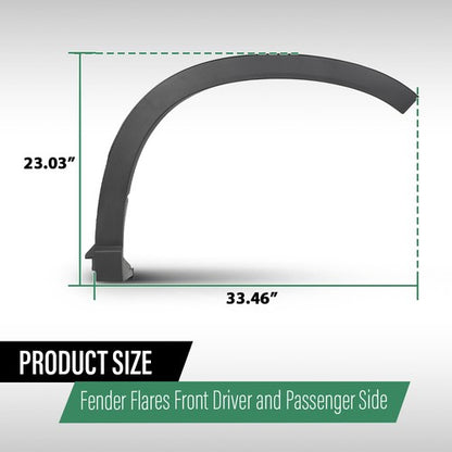 Solid Spare Fit For 19-21 Subaru Forester Front Left+Right Fender Flare Wheel Arch Molding
