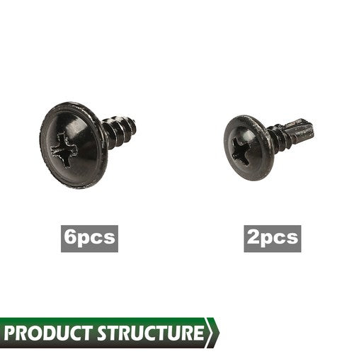 Solid Spare Fit For 81-87 Buick Regal Front+Rear Bumper Filler Hardware Screw Install Kit