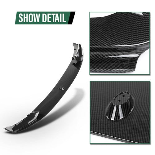 Solid Spare For 11-16 BMW F10 535i 528i 550i M Sport Carbon Look Front Bumper Lip Spoiler