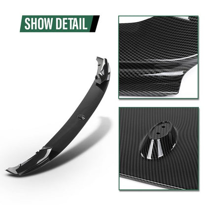 Solid Spare For 11-16 BMW F10 535i 528i 550i M Sport Carbon Look Front Bumper Lip Spoiler