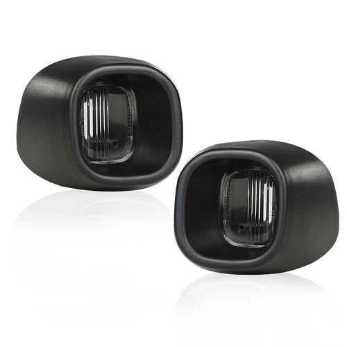 Solid Spare Fit For 98-05 Chevy S10 GMC Sonoma Rear Bumper License Plate Lights Black