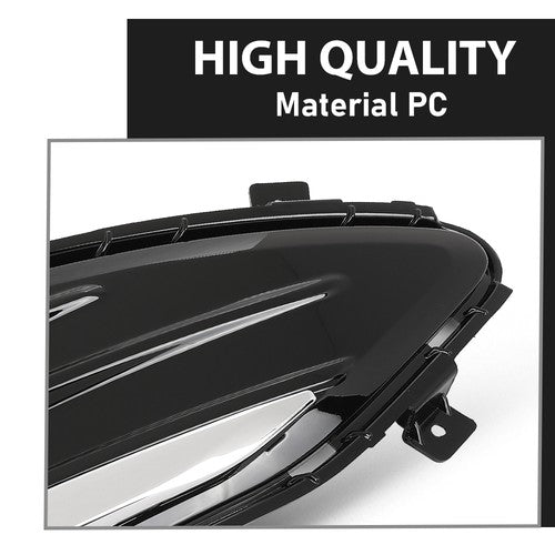 Solid Spare Fit For 2019-2024 Ford Edge Front Bumper Fog Light Bezel Lamp Trim Left+Right