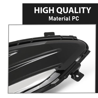Solid Spare Fit For 2019-2024 Ford Edge Front Bumper Fog Light Bezel Lamp Trim Left+Right