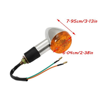 Solid Spare 2× Motorcycle Turn Signal Blinker Indicator for Honda Suzuki Yamaha Chrome