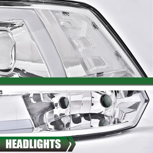 Solid Spare Fit For 2009-2018 Dodge Ram 1500 2500 3500 LED DRL Projector Headlights Chrome