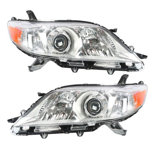 Solid Spare Fit For 2011 2012 2013 Toyota Sienna Headlight Pair Lamps Set LH&RH Replacement