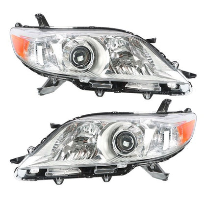 Solid Spare Fit For 2011 2012 2013 Toyota Sienna Headlight Pair Lamps Set LH&RH Replacement
