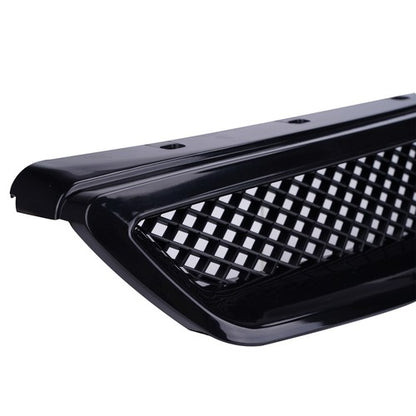 For 1999-2000 Honda Civic JDM Type R Black Grille Grill & LED Fog Lights 3PCS
