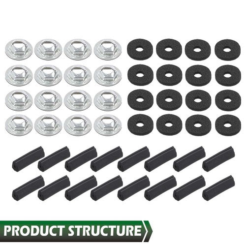 Solid Spare Fit For 1985-1990 Camaro Z28/IROC-Z IROC Hood Louvers New Reproduction Pair