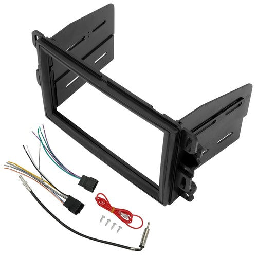 Solid Spare Double Din Dash Kit Stereo Radio Installation Kit w/Wire Harness For Chevrolet