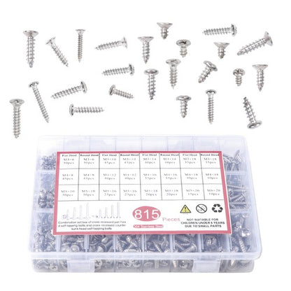 Solid Spare M3 M4 M5 size 815 pieces Stainless Steel Bolts and Nuts Combination Kits
