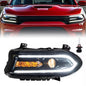 Solid Spare Left Driver Side Headlight Projector Assembly For Dodge Charger 2015-2023 Black
