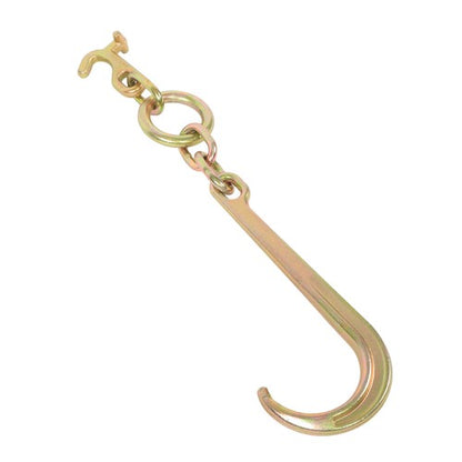 Solid Spare 1 Pack 5400lbs G70 15" J Hook w/ TJ Hooks for Towing Wrecker Roll Back Truck