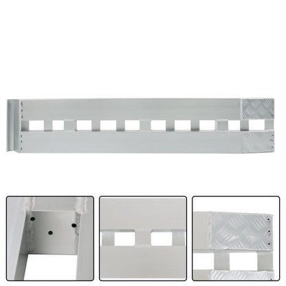 Solid Spare 2-Piece 60''x12'' Ramps 6500Lbs Car Trailer Truck Ramps Hook End Knife Aluminum