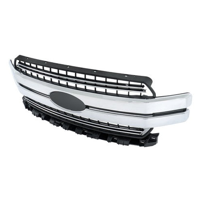 Solid Spare Chrome Front Bumper Grille Grill For Ford F-150 F150 2018-20 Lariat Style