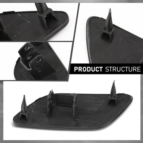 Solid Spare Fit For 2012-2017 Audi A6 C7 Front Bumper Headlight Washer Cover Cap Left+Right