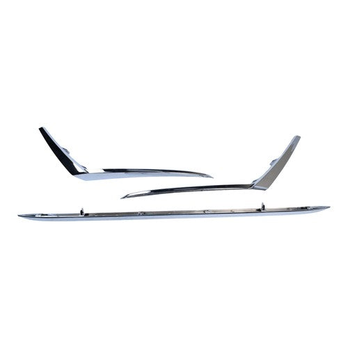 Left Right Lower Front Bumper Chrome Molding Fit For 2021-2024 Nissan Kicks S SV