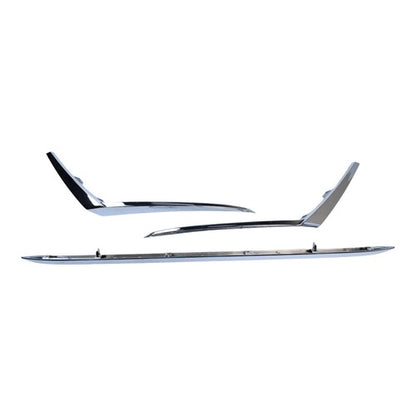 Left Right Lower Front Bumper Chrome Molding Fit For 2021-2024 Nissan Kicks S SV