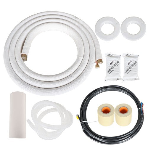 Solid Spare 3/8-5/8 Dia. 16 Feet Install Kit Air Conditioning Cooling Connection Pipe