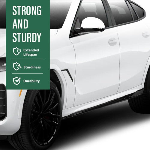 Solid Spare Side Skirts Extension Panel Fit For 2020-2025 BMW G06 X6 M Sport Gloss Black