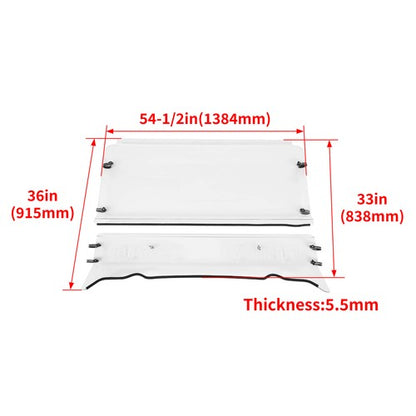 Solid Spare FOR POLARIS RANGER FULLSIZE ROUND CAGE 570 2017-2024 CLEAR VENTED WINDSHIELD