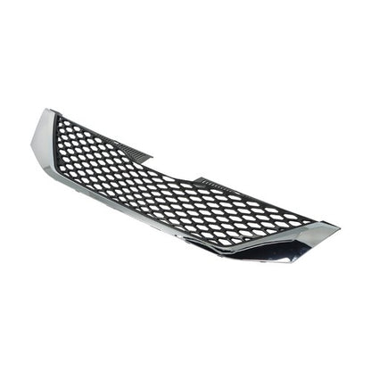 Solid Spare For Toyota Sienna 2011-17 Grille Plastic Front Upper Chrome Black Replacement