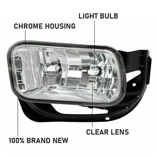 Solid Spare FOR 09-12 18 Dodge Ram 1500 2500 3500 Bumper Fog Lights Driving Lamps w/Bracket