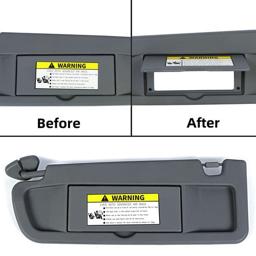 Solid Spare Right Front Passenger Sun Visor Dark Gray For 06 07 08 09 2010 2011 Honda Civic
