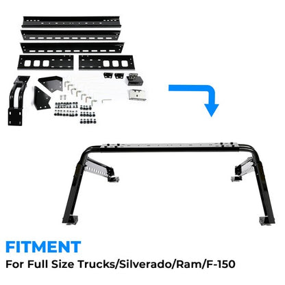 Solid Spare Roll Bar For Full Size Truck Silverado Ram F150 Adjustable Sports Bar Cargo Rack