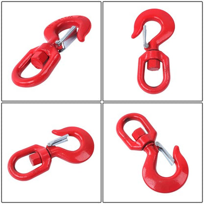 Solid Spare 3 Ton 5/8" Locking Swivel Hook Grade 80 Lifting Hook Rigging with Latch