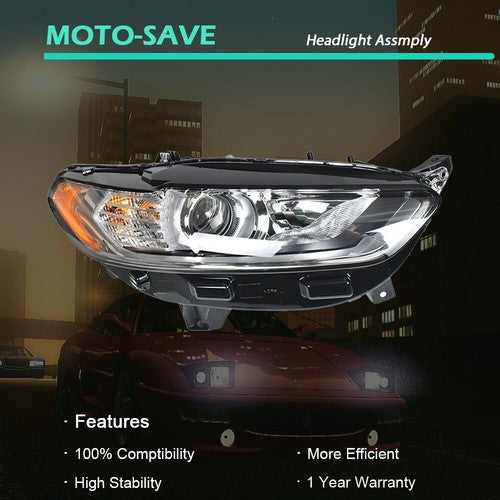 Solid Spare Fit For Ford Fusion 2013-2016 Halogen Headlight Headlamp Assembly Right Side RH