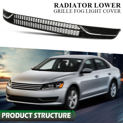 Solid Spare Fit For 2012-2015 VW Passat Front Bumper Lower Grille Grill Fog Light Cover