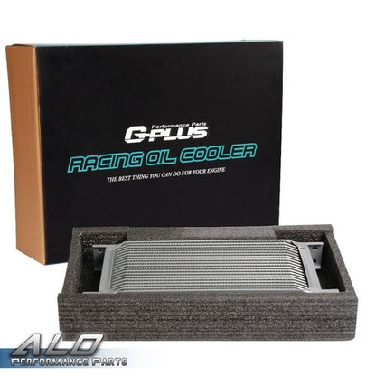 Solid Spare Universal 19 Row AN10 Aluminum Engine Oil Cooler Kit + Filter Adapter Hose End