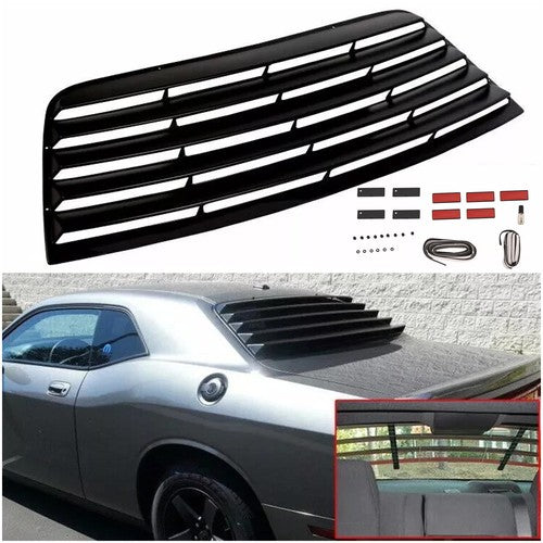 Solid Spare For 08-23 Dodge Challenger Rear Window Scoop Louver Sun Shade Cover ABS