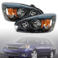 Solid Spare For Chevy Malibu 2004-2008 Headlights Headlamps Housing Halogen Black RH & LH