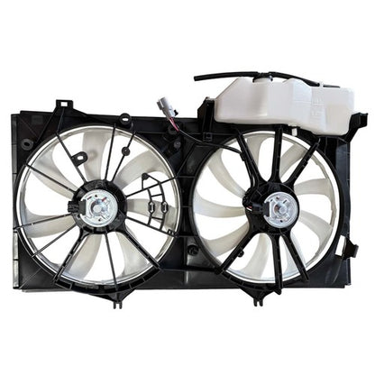 Fit 2012-2017 Toyota Camry Dual Radiator and Cooling Condenser Fan w/Kettle