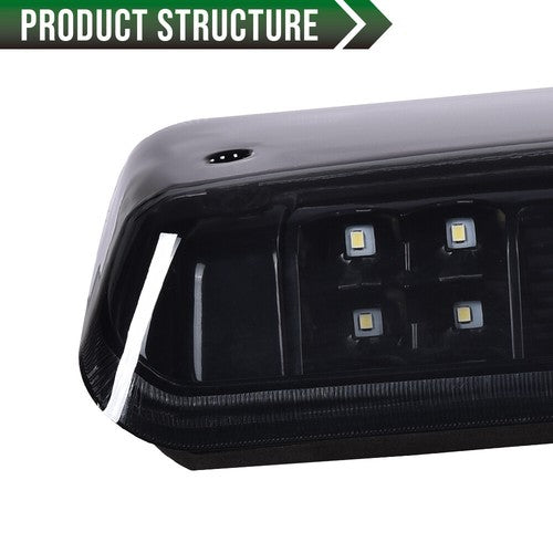 Solid Spare Fit For 04-08 Ford F150 F-150 3D LED Third Brake Tail Light Cargo Lamp Smoke