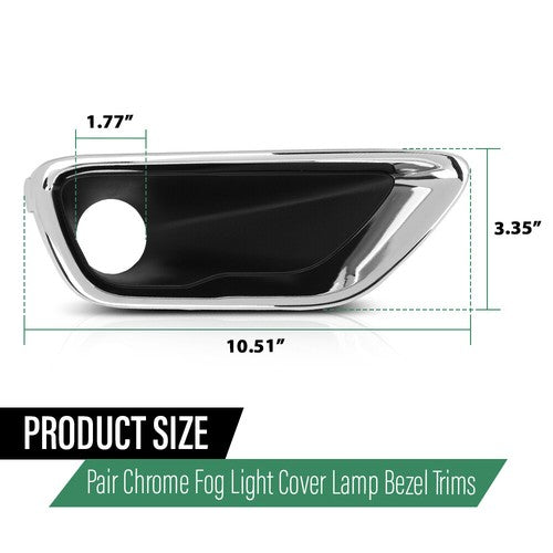 Solid Spare Front Bumper Fog Light Bezel Lamp Trim Fit For 2016-2020 Jeep Grand Cherokee