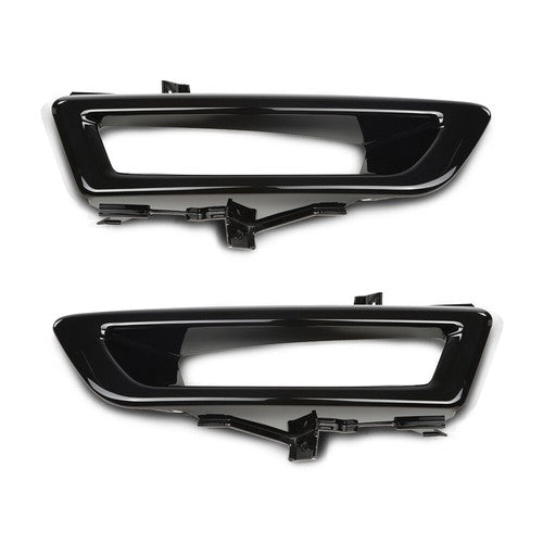 Solid Spare Bumper Fog Light Bezel Lamp Trim Fit For 15-18 Land Rover Discovery Sport