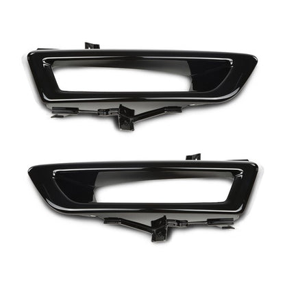 Solid Spare Bumper Fog Light Bezel Lamp Trim Fit For 15-18 Land Rover Discovery Sport