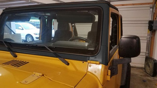 Solid Spare Black Front Windshield Frame For 2003 -2006 Jeep Wrangler TJ 55395014AB